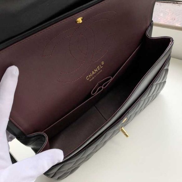 Chanel Classic Medium Double Flap Quilted Caviar Shoulder bag - Picture 8 of 9